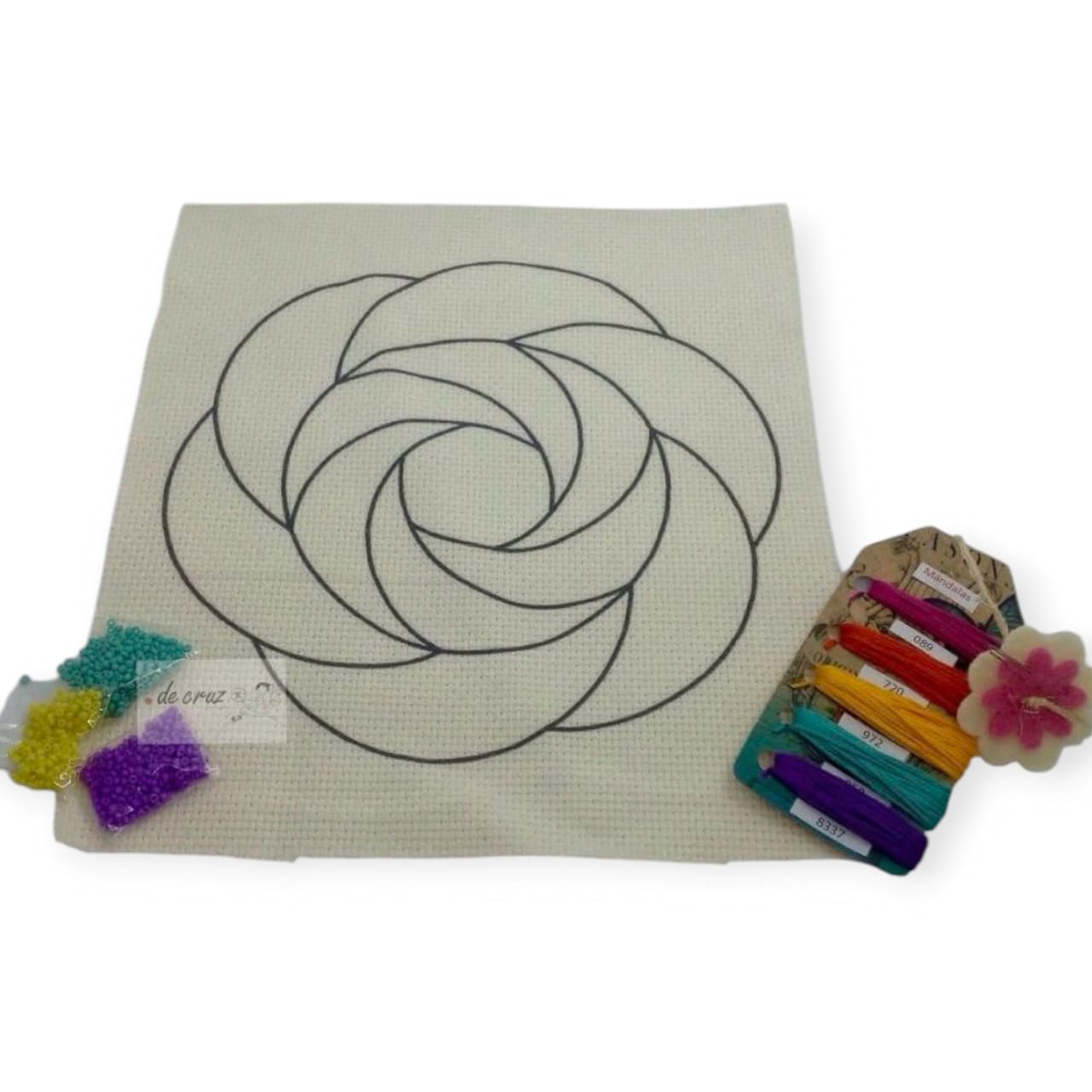 KITS PUNTO DE CRUZ BLANCO Y NEGRO